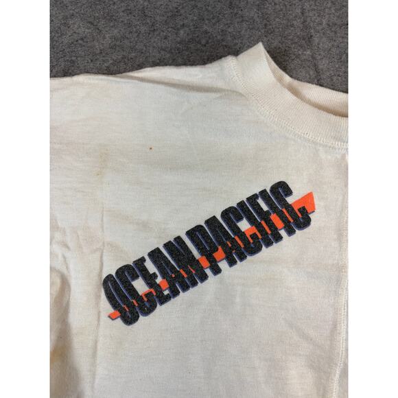 Ocean Pacific Graphic For Scientific Experiment Only Crop Top Womens Large White - Picture 3 of 14